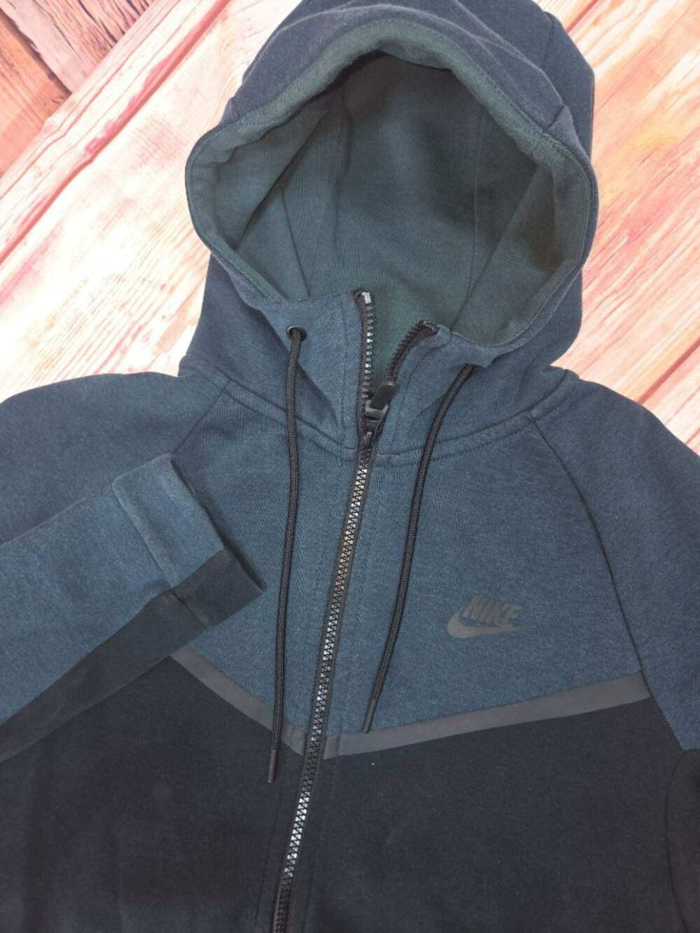 Nike Mens Full-Zip Hoodie Small Black & Blue